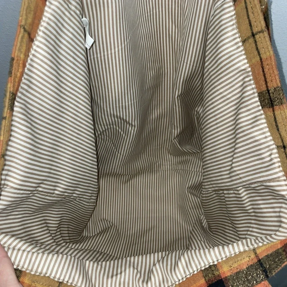 Maurices Tote Bag White Blue Striped Embroidered Beach Bound Top Handle‎